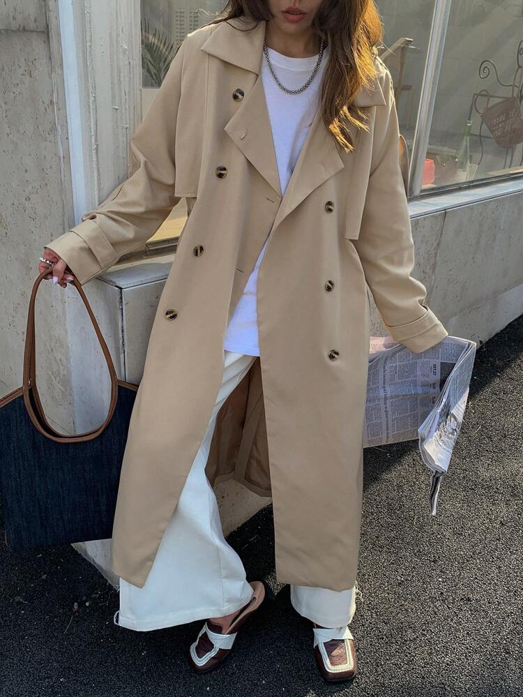 Women's Casual Business Long Loose Trench Coat,Fall Clothes Women Jacket