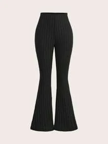 SHEIN Girlism Teen Girl 1 Get 2Free 3pcs/Set ,Solid Color Ribbed Flared Leggings