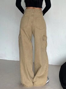 DAZY Women's Loose Straight Leg Jeans With Big Pockets