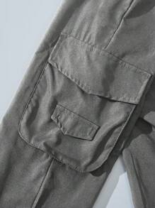 SHEIN Tween Boys Casual Cargo Multi-Pocket Woven Pants