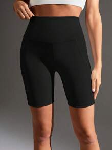 Gameset SHEIN Sport Quần short thể thao gợi cảm, giản dị, thanh lịch, yoga, thể dục, áo khoác ngoài cơ bản có túi - Nhiều màu - Xem 6