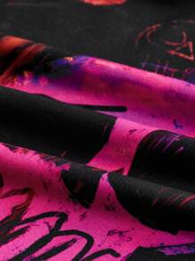 Flirla Plus Size Skull Print Sleeveless Casual Dress - Baby Blue - View 4