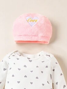 SHEIN Infant/Toddler Girls 2-24M Embroidered Gift Sets, Warm And Comfortable Casual Outfits For Autumn/Winter - Multicolor - View 3