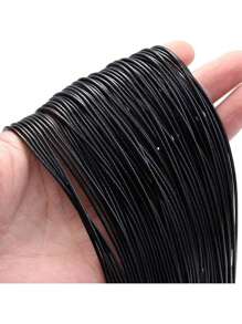 50Pcs Black Necklace Cord 1.5mm Necklace String Rope With Clasp, 20 Inches Black Waxed Cord Necklace Bulk For Charms Pendants, Bracelets, Necklaces, Jewelry Making Supplies And Beading Supplies