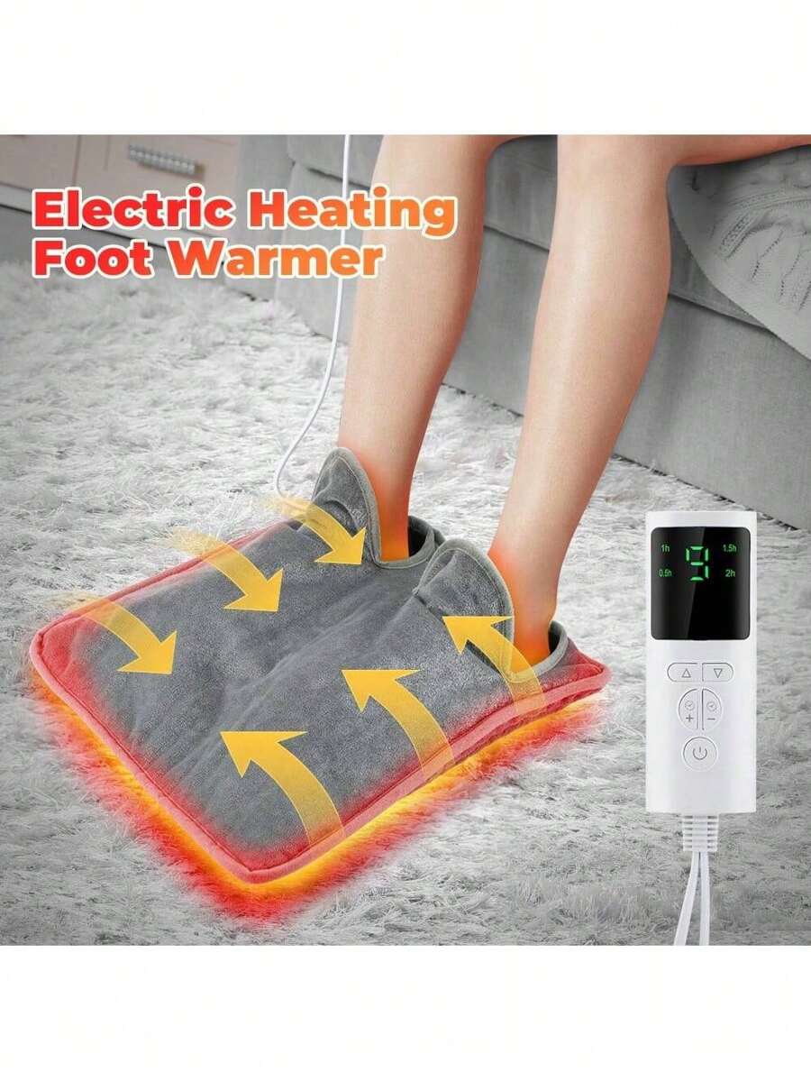 Hailicare Electric Heating Foot Warmer Winter Foot Warming Device Household Hand Warming Pad Office Bedroom Study Room