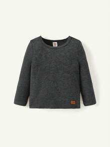 Cozy Pixies 3件套男婴圆领套头衫，时尚秋冬款 - 灰色 - 查看 10