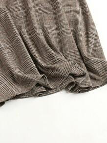 EARO French Retro Design High-End Fashion Versatile Plaid High-Waisted Pleated Elegant Commuter Skirt, Autumn/Winter New High-Waisted Slimming Distinctive Elegant Waist-Cinching Comfortable Woolen Plaid A-Line Flared Skirt