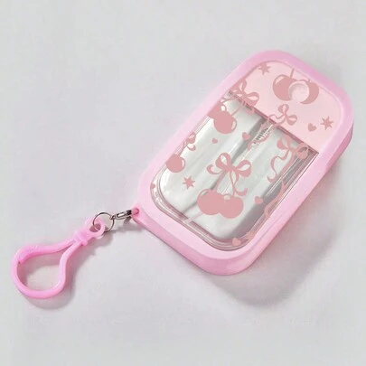 ROMWE Kawaii 1个印有返校樱桃蝴蝶结图案的45毫升PP喷雾瓶，可装爽肤水或其他液体