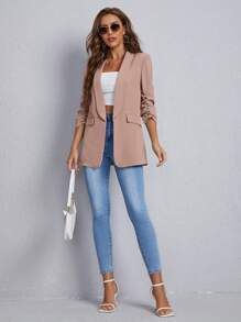 EURMUSE Blazer Feminino - Pink - View 3