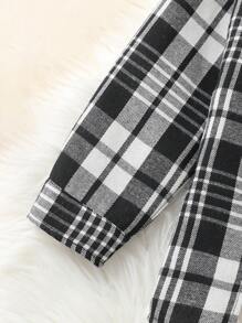 Young Boy Fashion Plaid Patchwork Crew Neck Sweatshirt, Spring And Autumn - Multicolor - View 4