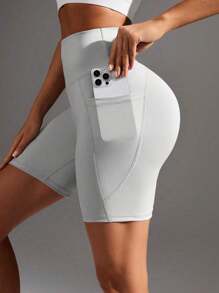 Gameset SHEIN Sport Quần short thể thao gợi cảm, giản dị, thanh lịch, yoga, thể dục, áo khoác ngoài cơ bản có túi - Nhiều màu - Xem 3