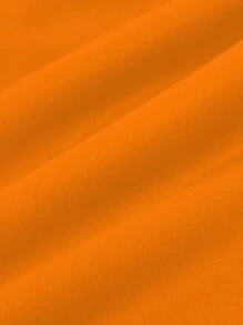 ROMWE MEN Street Life Men's Halloween Color Block Letter Graphic Flared Knit Sweatpants - Orange - View 4