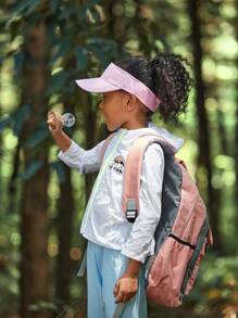 SHEIN Girls Outdoor Sports Hooded Jacket, Water-Resistant And Windproof For Hiking,Camping And Running, Autumn/Winter - White - View 1