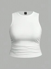 SHEIN EZwear 3件套加大码女式休闲无袖圆领背心，适合夏季穿着 - 彩色 - 查看 13