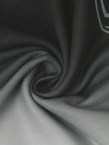 女式复古哥特式时尚维京图案渐变色拉链休闲连帽衫 - 黑與白 - 查看 3