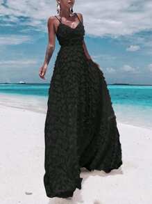 Vestido informal de unicolor sin mangas para mujer