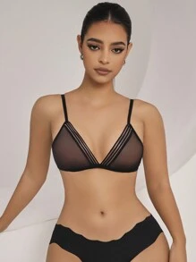 SHEIN Reggiseno In Mesh Prospettico Per Lingerie Da Donna