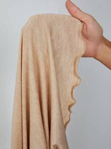 SHEIN PETITE Robe d'été noire pour femmes avec liseré de laitue, cordon coulissant et nœud devant