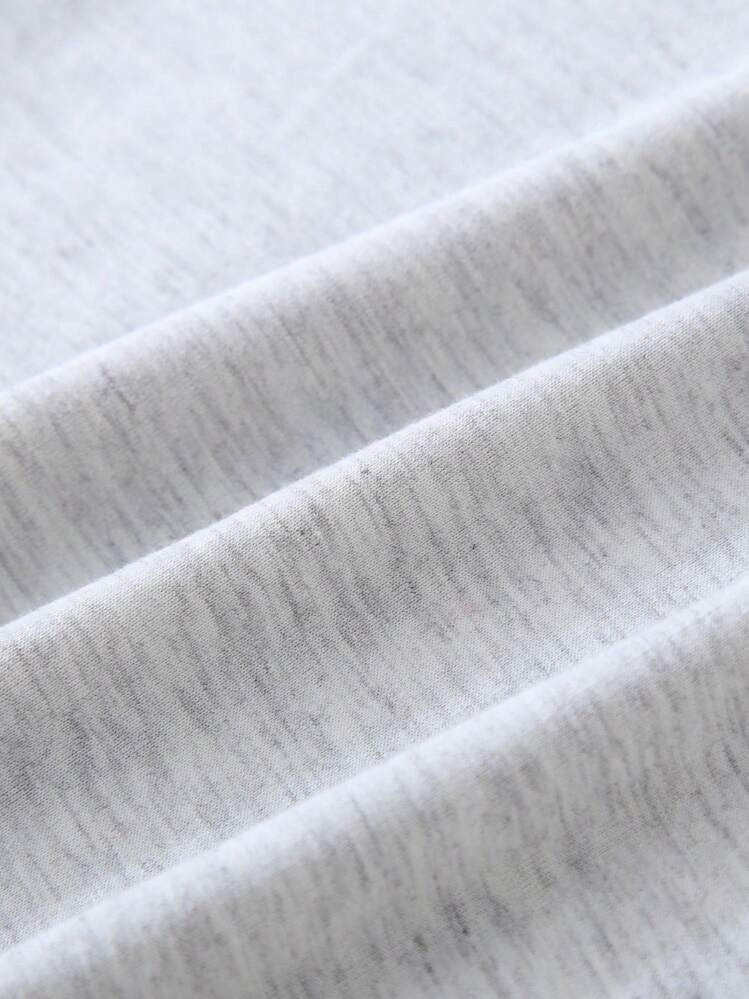 3 piezas Camisetas informales de cuello redondo de ajuste holgado y multicolor para niños pequeños, adecuadas para volver al colegio, atuendos de otoño - Multicolor - Añade 5