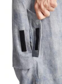 Manfinity VCAY Men's Printed Fabric Casual Long Cargo Pants, Suitable For Daily Wear