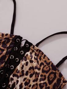 INAWLY Women's Leopard Print Cami Bodysuit - Multicolor - View 6