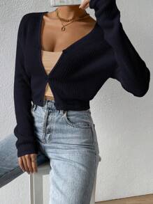 SHEIN Essnce Shein Essnce Women Rainbow Wool Button-Down Cardigan Teacher Casual Gradient Color Women's Cardigan