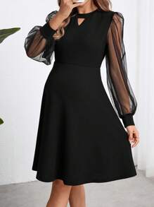 SHEIN Vestido negro de maternidad para mujeres embarazadas - Negro - Ver 5