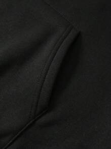 INAWLY Áo hoodie nữ đơn giản in họa tiết, kiểu dáng mùa thu. - màu đen - Xem 7