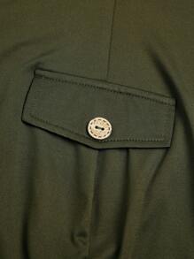 SHEIN Unity 女士纯色纽扣装饰无袖修身连体裤，夏季