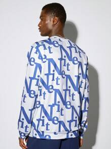 Manfinity VCAY 1pc Men Y2K Clothes Party Gorgeous Woven Funny Casual Fit High Street Vintage Style Letter Printing Hoodie Back To School Fall Clothes Halloween Clothes