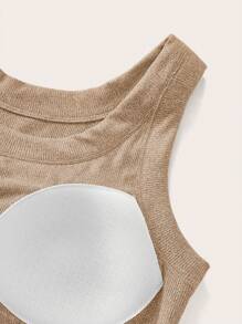 SHEIN Essnce 2pcs Women Seamless Ribbed Camisole Tops, Thick Adjustable Strap Sleeveless Cami Top Undershirt - Multicolor - View 5