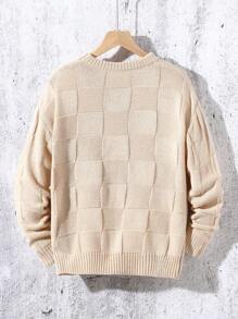 Maglione a girocollo lavorato a maglia per ragazzi pre-adolescenti/adolescenti per autunno/inverno, nuovo design. La speciale trama a tessitura esalta il gusto di moda alla moda dei giovani ragazzi. Il maglione è progettato con una tecnica di tessitura unica, creando un effetto tessiturale ricco e distintivo, evidenziando una sensazione di moda di alta qualità. Il design del colore beige dà un'impressione nobile ed elegante. Adatto per l'usura in autunno e inverno. Il maglione presenta dettagli raffinati come il colletto e i polsini, migliorando la sensazione generale di qualità e dimostrando una lavorazione meticolosa. Il tessuto di alta qualità è morbido e confortevole, con una buona capacità di mantenere il calore, adatto per un uso prolungato. Adatto per scuola, viaggi, tempo libero e occasioni di lavoro.