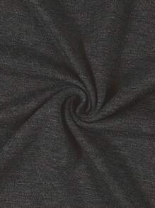 INAWLY Arc Letter & Football Print Crew Neck T-Shirt For Women - Dark Grey - View 3