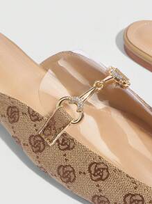 CUCCOO TILAWA CUCCOO Women Floral Pattern Fashionable Flat Shoes - Brown - View 4