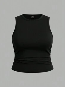 SHEIN EZwear 3件套加大码女式休闲无袖圆领背心，适合夏季穿着 - 彩色 - 查看 6