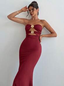 Firerie 女士镂空交叉前结舞会礼服