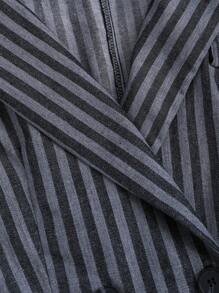 Sweetra 1 pieza Chaqueta blazer casual de manga larga, corta y ajustada a rayas