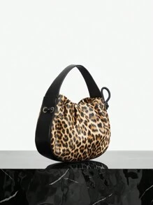 SHEIN SXY Handtas met luipaardprint Casual draagtas Geschikt voor dagelijks gebruik door dames, als cadeau