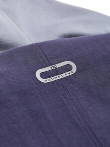 Manfinity VCAY Men Street-Style Hooded Bomber Padded Coat With Fluffy Collar, Suitable For Autumn/Winter - Dusty Purple - View 12