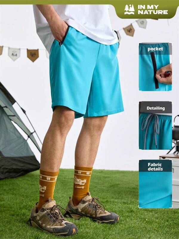 In My Nature Men's Solid Color Simple Daily Outdoor Shorts School