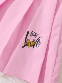 3 sztuki/zestaw dziewczęca plisowana spódnica w serduszka na letnią imprezę - Wielokolorowe - Zobacz 6