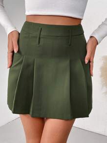 SHEIN LUNE Falda casual minimalista de unicolor para mujeres