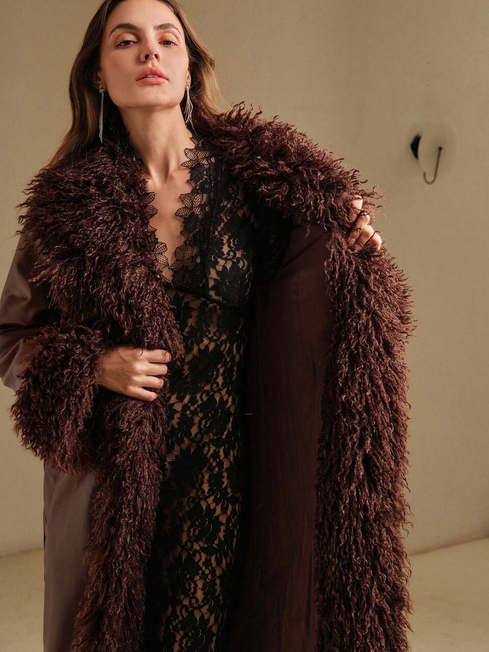 Premium Quality Waist Cinched Fluffy Jacket