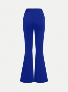 SHEIN Explorewe Conjunto de dos piezas para niña preadolescente con pantalón acampanado y gráfico con adorno de cruz - Multicolor - Ver 4