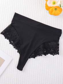Panty de encaje floral, lencería sexy