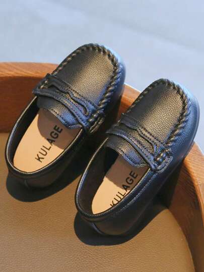 1 件舒适一脚蹬婴儿平底鞋，时尚轻便，适合男婴