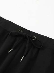Manfinity Homme 2pcs Men Letter & Graphic Print Crewneck Sweatshirt And Drawstring Jogger Pants Casual Set - Multicolor - View 3
