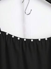 SHEIN Clasi Conjunto de 2 piezas de blusa de manga corta con hombros abiertos y pantalones de pierna ancha con estampado floral para mujeres de talla grande de verano