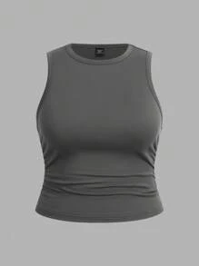 SHEIN EZwear 3件套加大码女式休闲无袖圆领背心，适合夏季穿着 - 彩色 - 查看 12