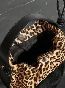 SHEIN SXY Handtas met luipaardprint Casual draagtas Geschikt voor dagelijks gebruik door dames, als cadeau